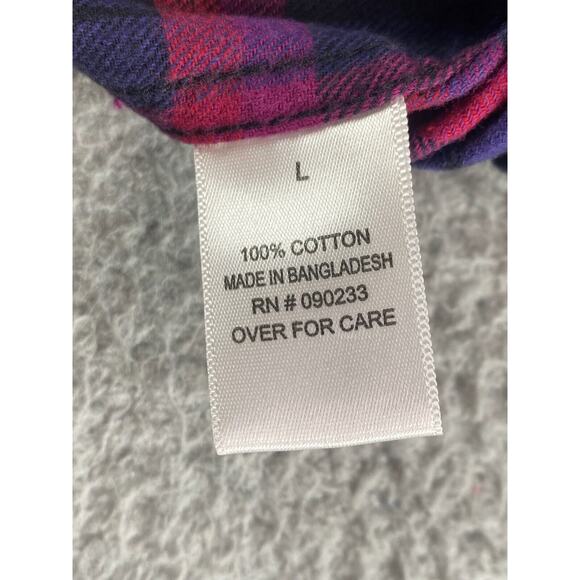 Quiksilver Shirt Men Large Multicolor Button Up Plaid Long Sleeve Skater Flannel - Picture 7 of 8